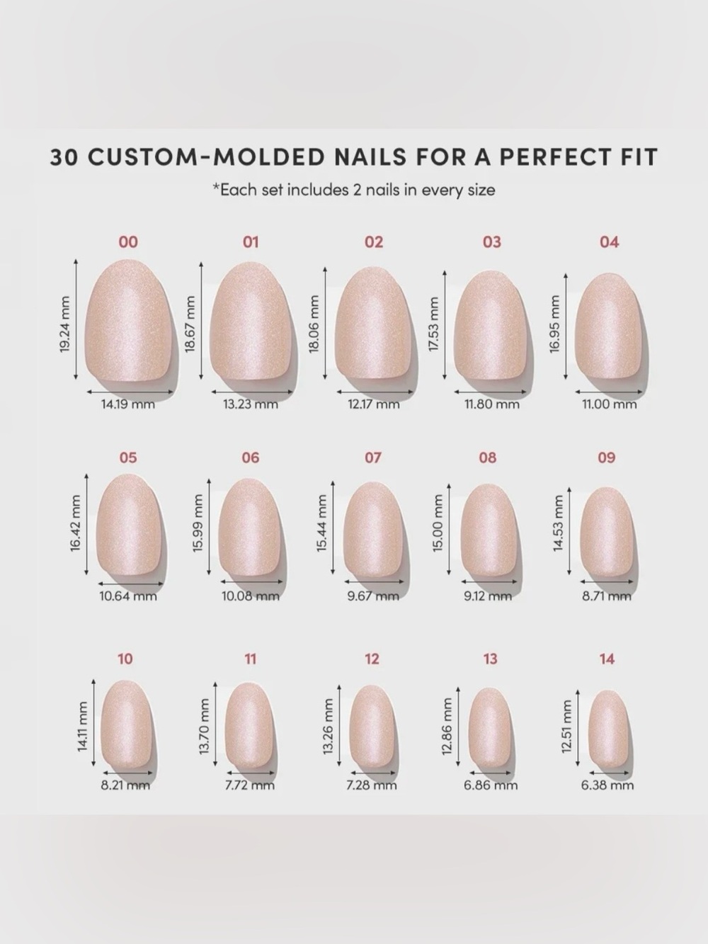Glamnetic Short Round Press-On Nails in PURE INTENTIONS nib - Picture 7 of 14